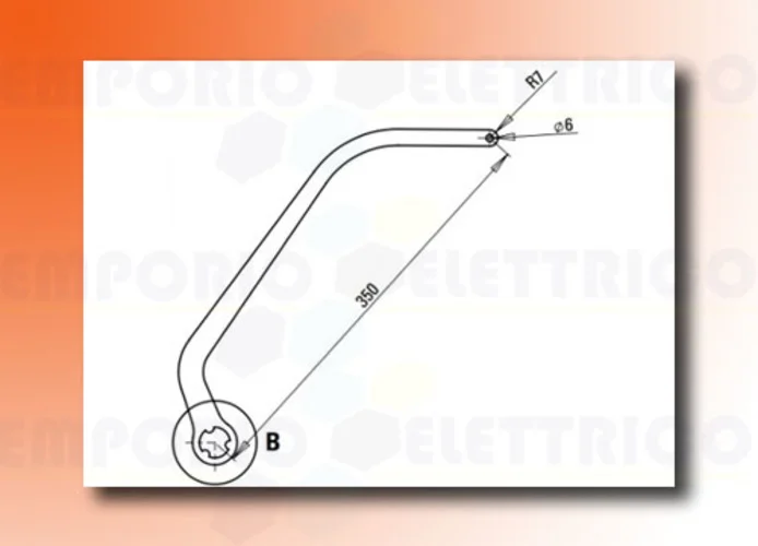 faac pair of n1d arms - white nd6 105731