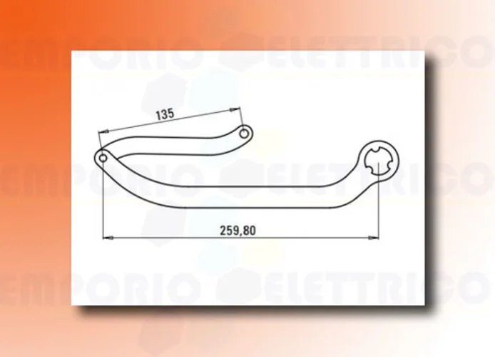 faac pair of n1d arms brown nd8 1057403