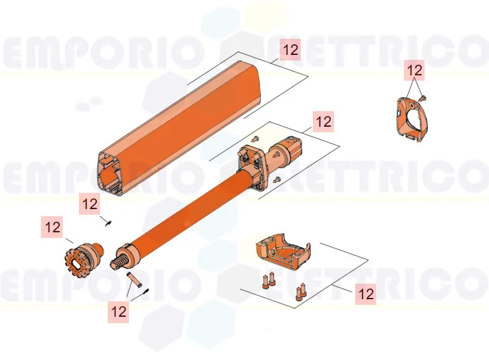 faac ricambio gruppo tubo 415 63003343