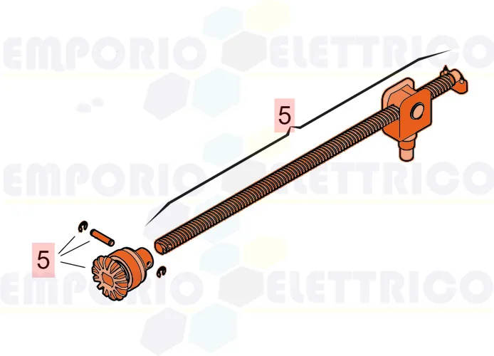 faac spare part endless screw group s418 63003355