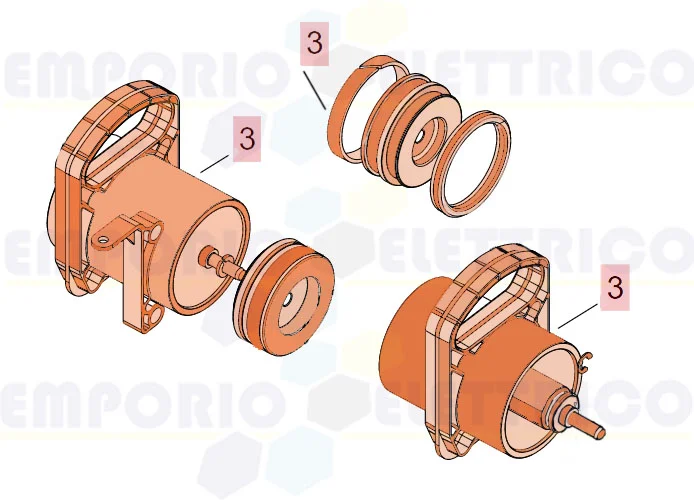 faac ricambio gruppo canna e pistone s800 100° 63003311