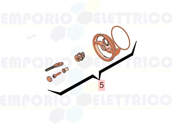 faac ricambio manopola sblocco 740/741 + tappo 729014