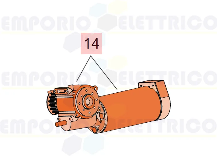 faac ricambio motore c/riduttore + puleggia 940 7700155