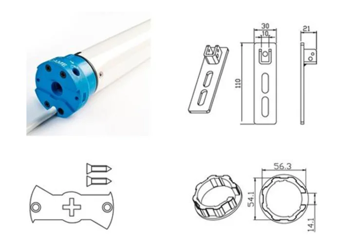 came tubular motor kit for mondrian 5 rolling shutters 230v uy0019 001uy0019