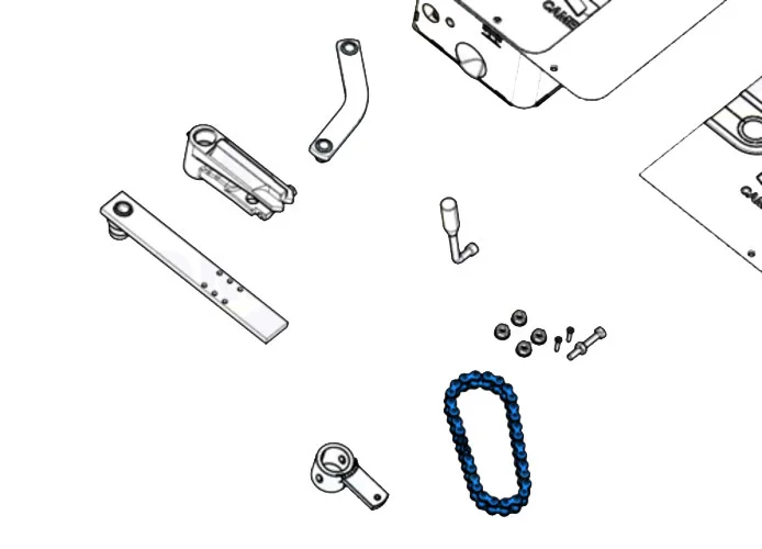 came spare part frog cfn transmission chain fl180 119ria036