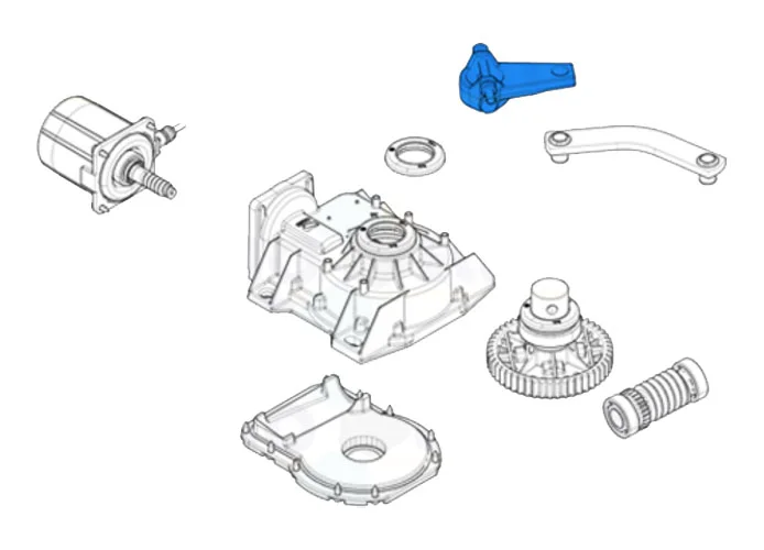 came spare part of the transmission arm for frog 119ria044