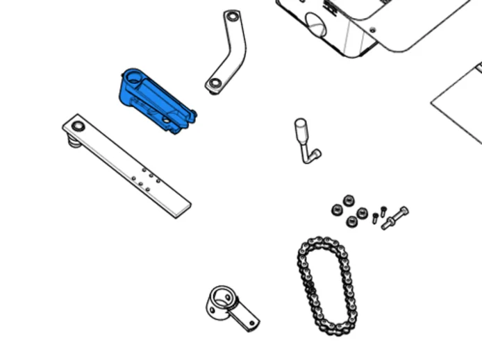 came spare part fixing lever release frog casing 119ria042