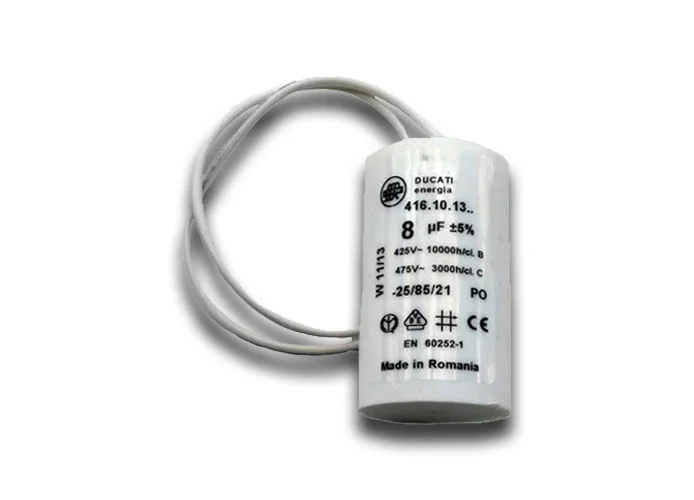 came spare part 8 mF capacitor with cables ats50ags 119rir291