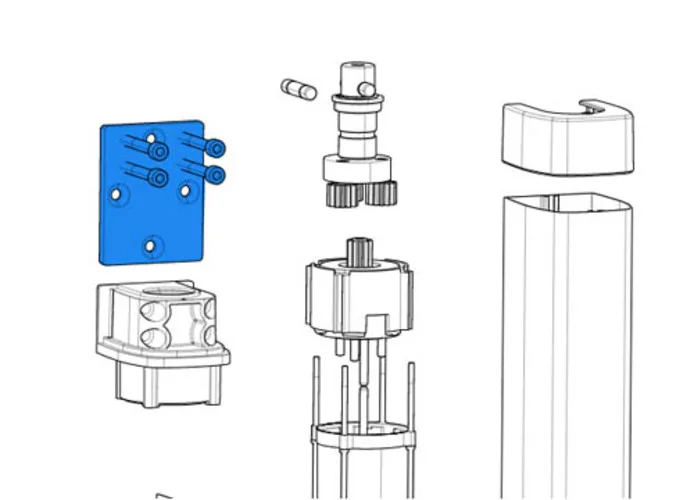 came spare part fixing counterbase stylo 119rid340