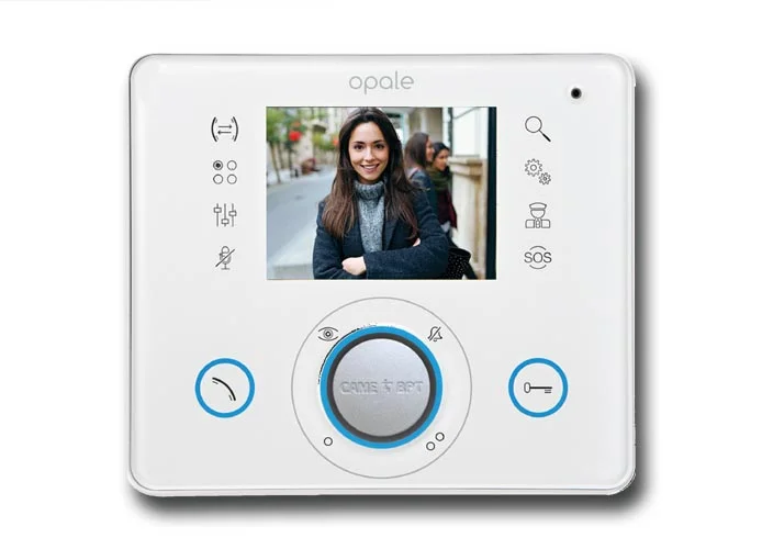 came bpt video intercom hands-free white lcd opale white 62100270