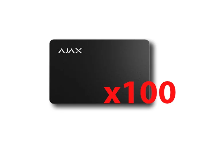 ajax contactless pass black card (100 pieces) 38217