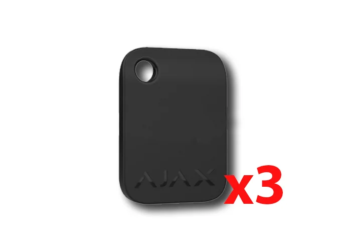 ajax keychain contactless black tag (3 pieces) 38228