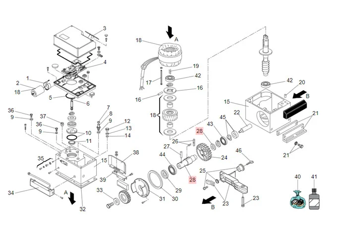 faac spare part of the slow shaft for 746-844 7180785