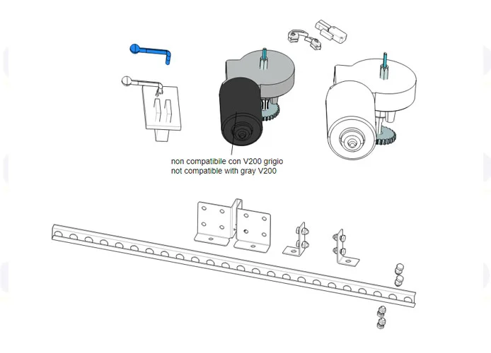 camr spare part release lever v200-v1000 119rie045