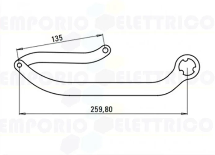 faac pair of n1d arm white nd8 105740