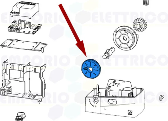 came spare part gearmotor crown bxv sdn 119ribs021