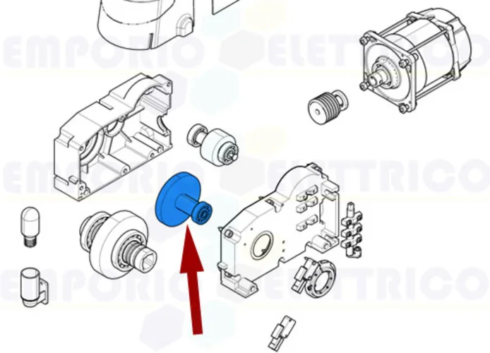 came spare part second reduction shaft emega 119rie063