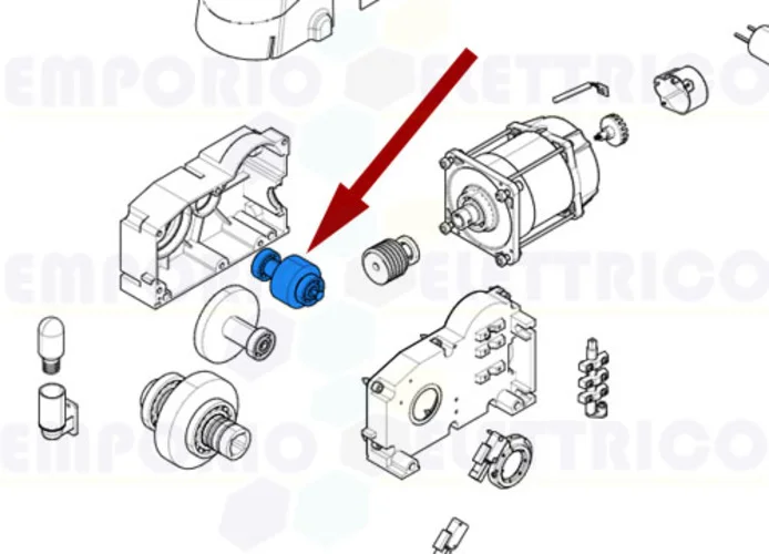 came spare part first reduction shaft and crown emega 119rie148