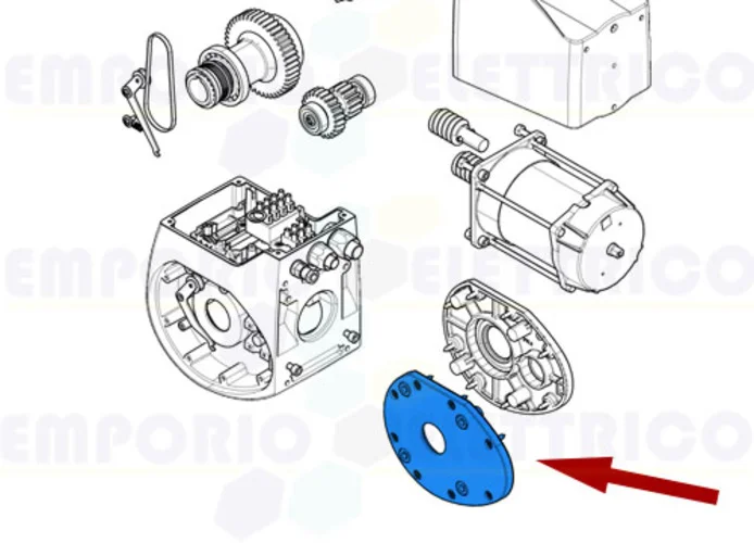 came spare part gearmotor right flange c-bx 119ricx023