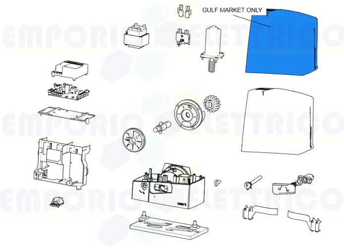 came spare part grey cover ral 7040 bxv 88001-0165