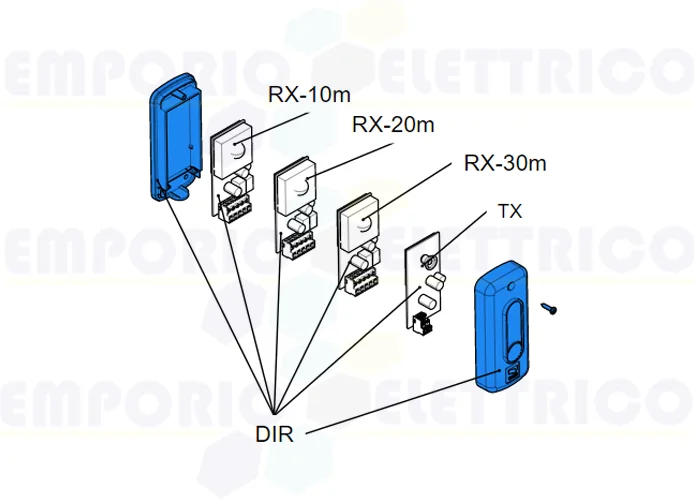 came spare part photocell container dir 119rir149