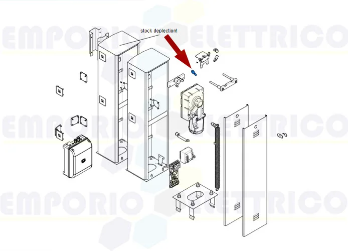 came spare part mechanical stop pin gard 2,5-5-6-6,5m 119rig077