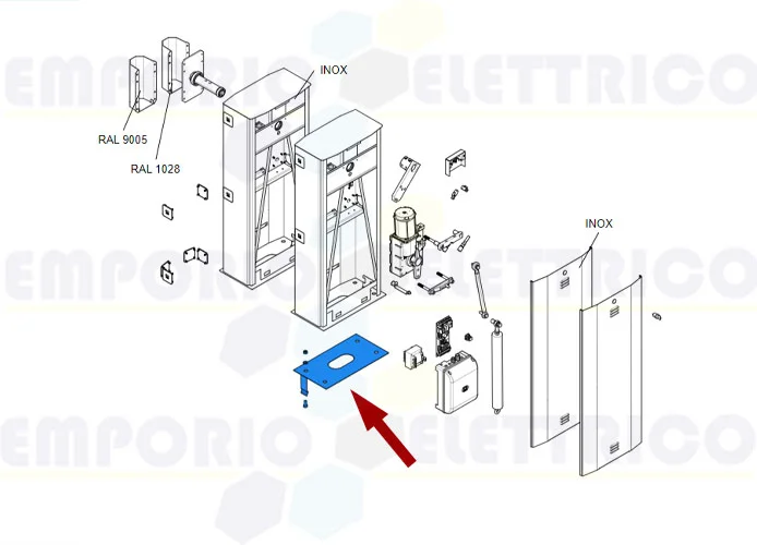 came spare part barrier plate gard 5-6-6,5-8m 119rig039