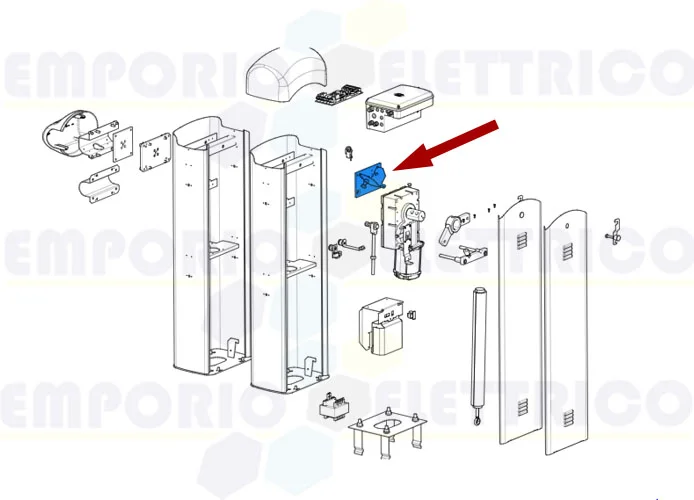 came spare part barrier mechanical stop g4040z g4040iz 119rig334