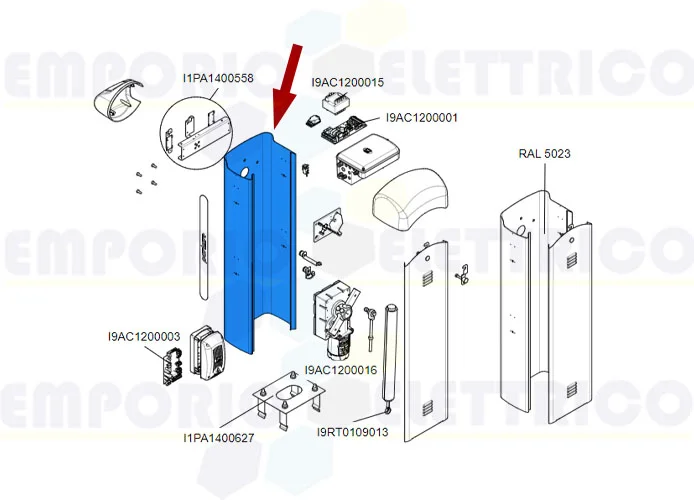 came spare part barrier enclosure gard4 119rig408 