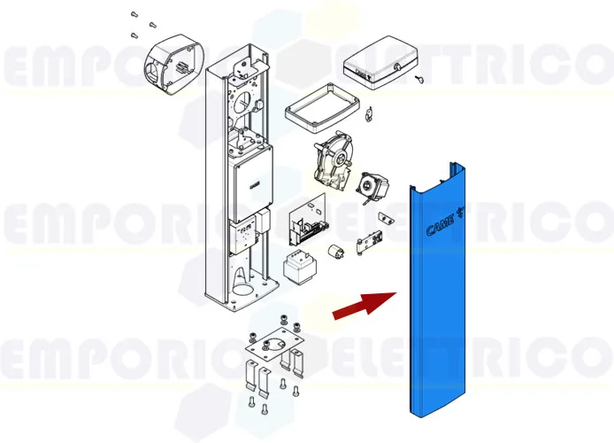 came ricambio porta armadio gpt40ags 88003-0034