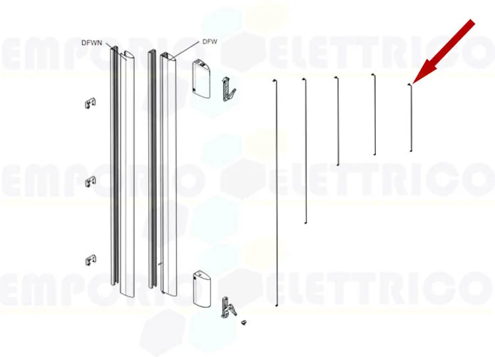 came spare part sensitive edge rope df 1,5 mt 119rir229 rir229