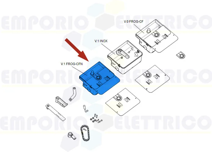 came spare part frog-cfn foundation box and cover 88001-0043