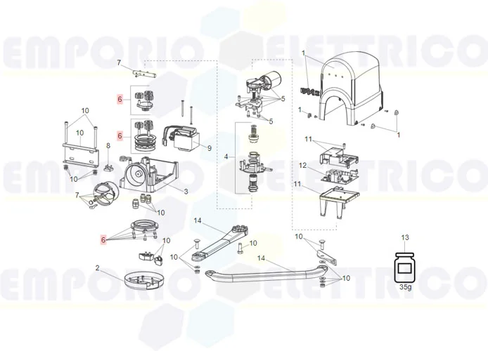 faac ricambio gruppo riduzioni 391-compas 63003367