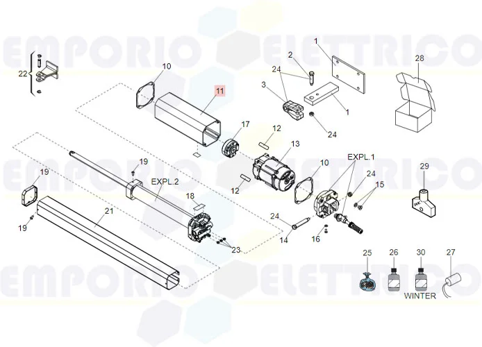 faac spare part tank x 402 7450005