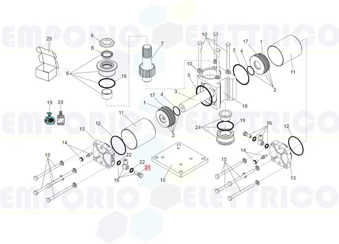 faac ricambio "tappo 1/8"" ch.13 cen.750 h29,5 " 7110115