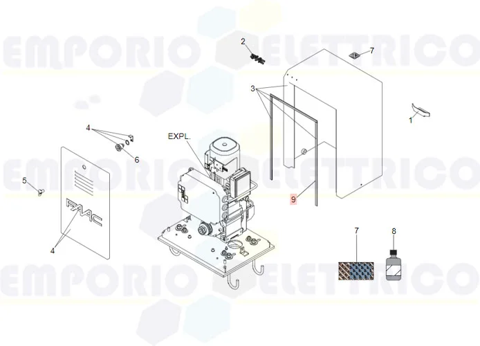 faac ricambio guarn.aerstop 10x3 (mt.) 7094025