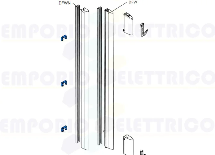 came spare part kit 3x fixing brackets df 119rir047