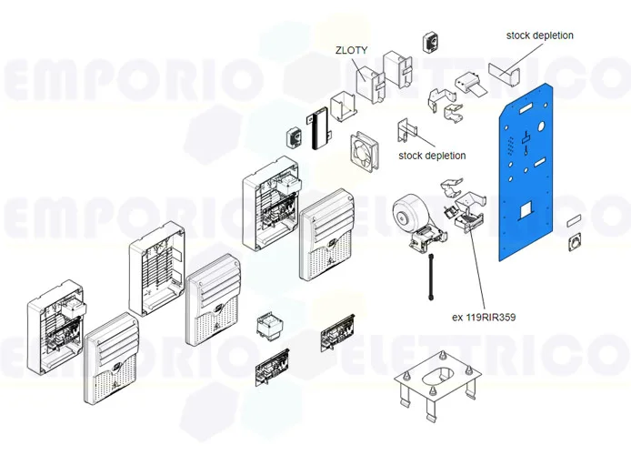 came spare part front screen-printed psc3000 119rig303