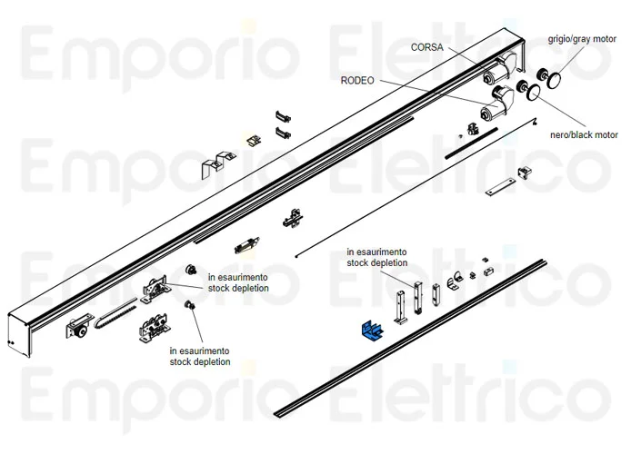 came spare part automatic door external sliding shoe 119rip022